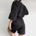 thumbnail image 6 of Womens 2 Piece Outfits 3/4 Sleeve Tops And Elastic Waist Shorts Sets Loungewear Conservative Swimsuits for Women Swim Suit Athletic Suits for Women Short Pants Swimsuit for Women Women Swim Shorts, 6 of 6