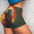 thumbnail image 2 of KLL Hawaiian Style Bald Eagle Pattern Workout Shorts for Women Scrunch Short Gym Yoga Running Sport Active Exercise Fitness Shorts, 2 of 5