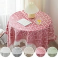 thumbnail image 1 of Bowayaoa Rectangular Tassel Tablecloth with Embroidery, Decorative Coffee Table Cover, Soft Polyester Table Cloth for Dining Room and Kitchen Decor, Elegant Farmhouse Style, 1 of 7