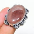 thumbnail image 2 of Natural Strawberry Quartz Gemstone 925 Sterling Silver Gift Ring Size 10, 2 of 2