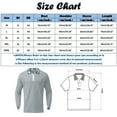 thumbnail image 3 of ketyyh-chn99 Men's Polo Shirt Long Sleeve Casual Slim-fit Basic Cotton Shirts Knit Quarter Zip Polo Shirts Fall Clothes Light Blue,2XL, 3 of 4