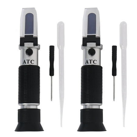 

2X Beer Wort and Wine Refractometer Dual Scale - Gravity 1.000-1.120 and Brix 0-32% (Aluminum)