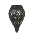 thumbnail image 2 of Lámpara solar de metal con diseño de flor para jardín, iluminación LED cálida automática al anochecer, ideal para patios y exteriores., 2 of 6