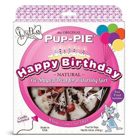 Lazy Dog Cookie 100930 5 oz The Original Pup-Pie Happy Birthday Pie Shaped Dog Treat