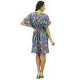 thumbnail image 6 of Bimba Women Short Polyester Button-Down Kaftan Beach Coverup Drawstring Caftan, 6 of 8