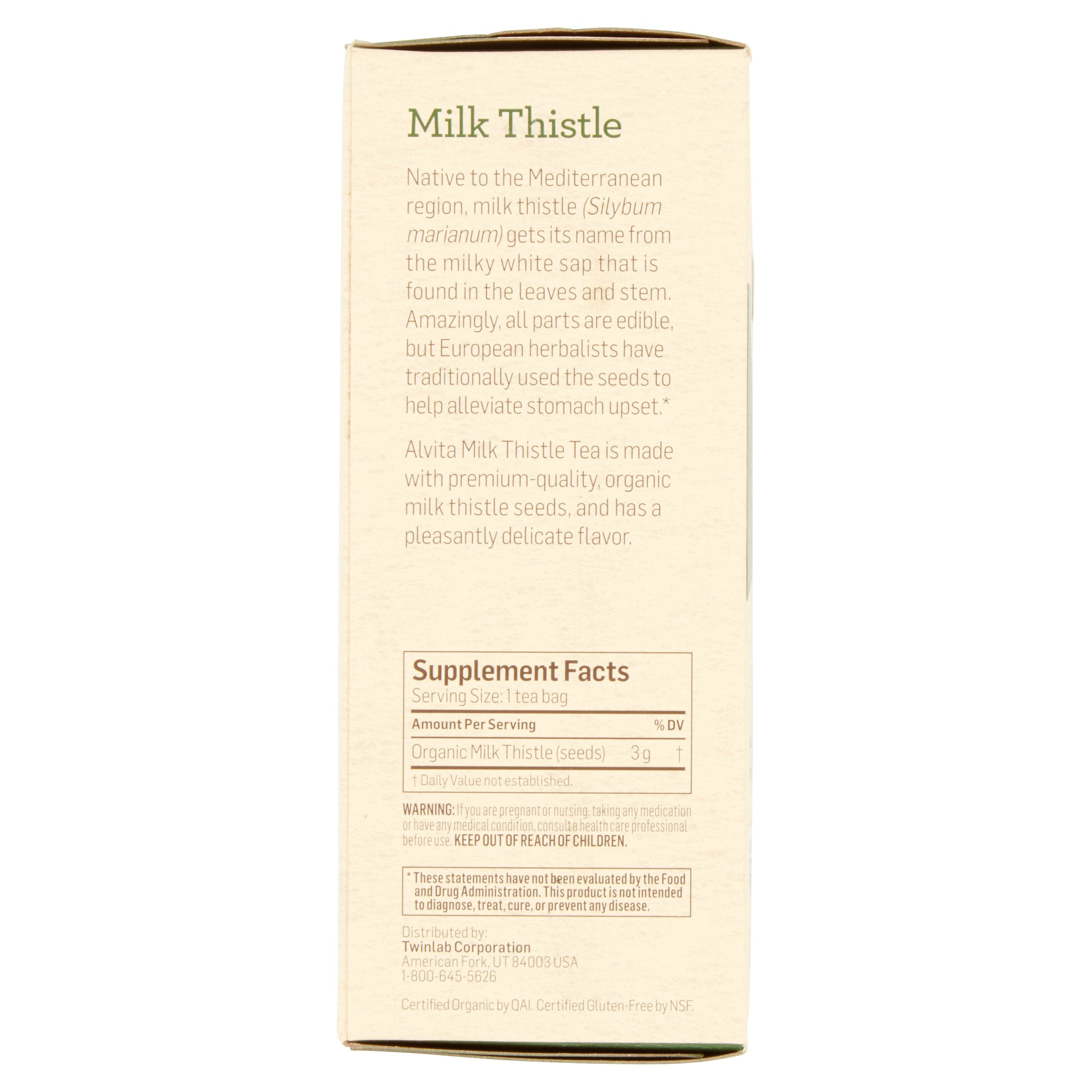 Alvita Organic Milk Thistle Tea Bags 2 54 Oz Pack Of 1 Alvita Organic Milk Thistle Tea Bags 2 54 Oz Pack Of 1