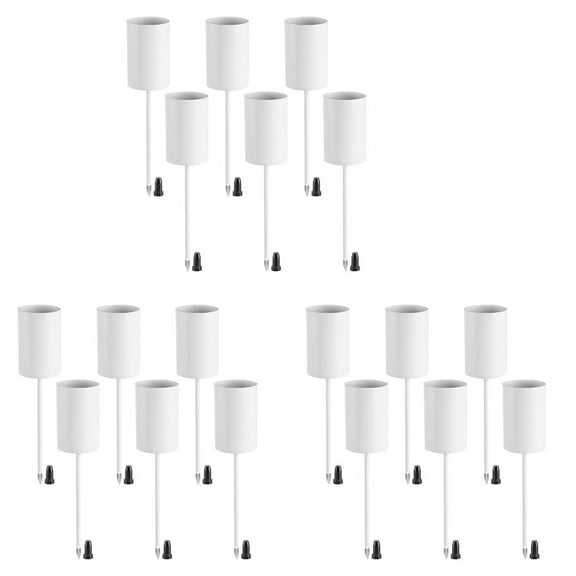 Candle Holders, Wreath, Candle Sticks, Wreath, Candle Holder, Taper Candles with Skewer, 18Pcs White