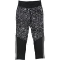 thumbnail image 1 of Reebok Niñas Geo Reflective Athletic Leggings, Negro, M, 1 of 2