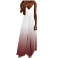 thumbnail image 1 of V Cuello Vestidos de Verano para las Mujeres 2025 Impresión sin Mangas Cuello Redondo Vestido Casual, Imitación Algodón Tirar Marco, 1 of 8