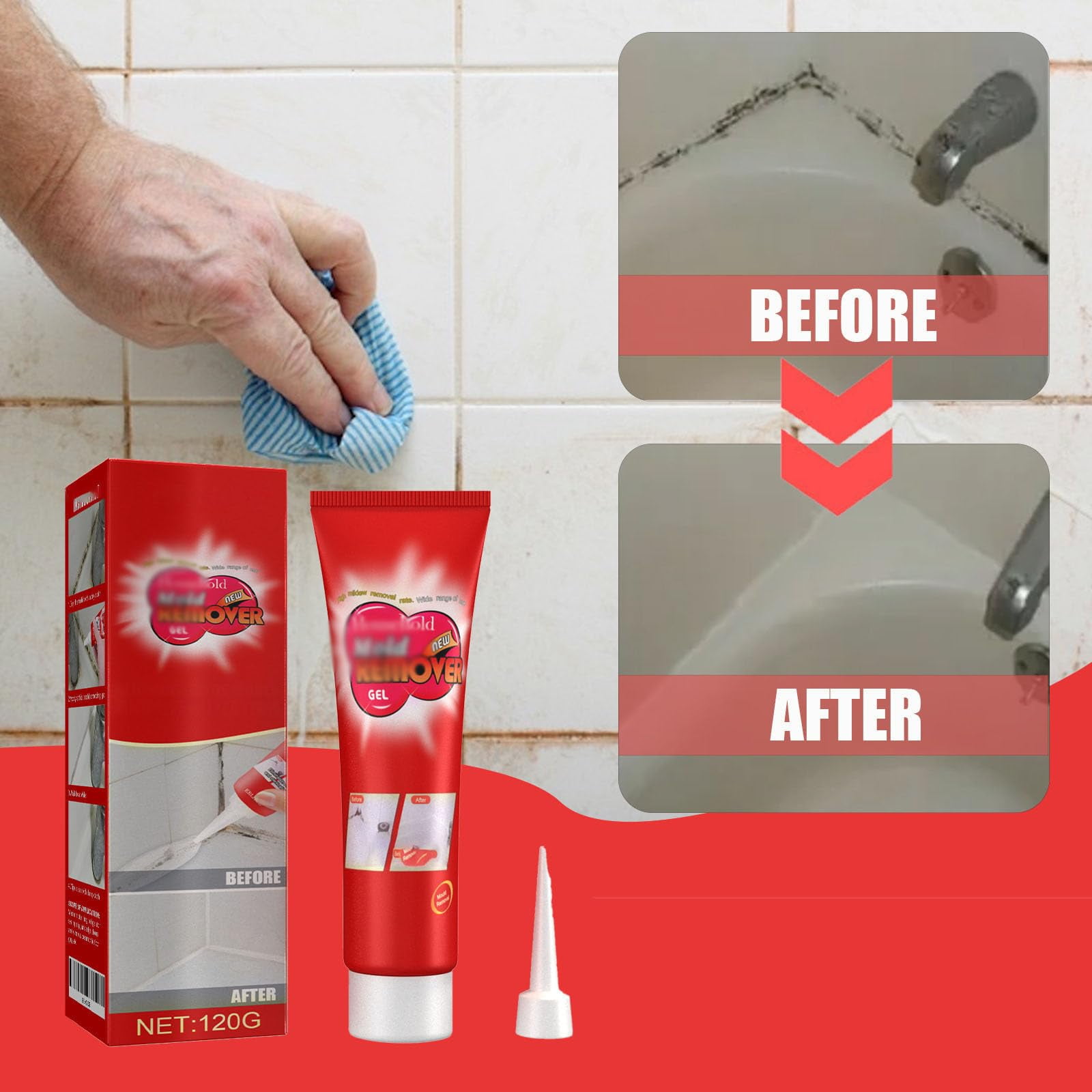 Nuroclean Remover Gel, Cleaner Cleaning Home Tile Bathtub Remover Gel Suitable For Bathroom And Kitchen Tile Gaps, Wall Cleaning