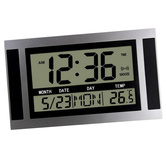 fastboy Digital Alarm Clock NightStand Timmer 12/24H Timing Clocks  Wall Silver Black