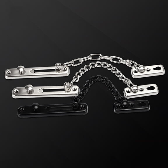 HEMOTON Chain Door Lock Stainless Steel Security Door Chain Guard Latch Lock for Home Hotel (Silver)