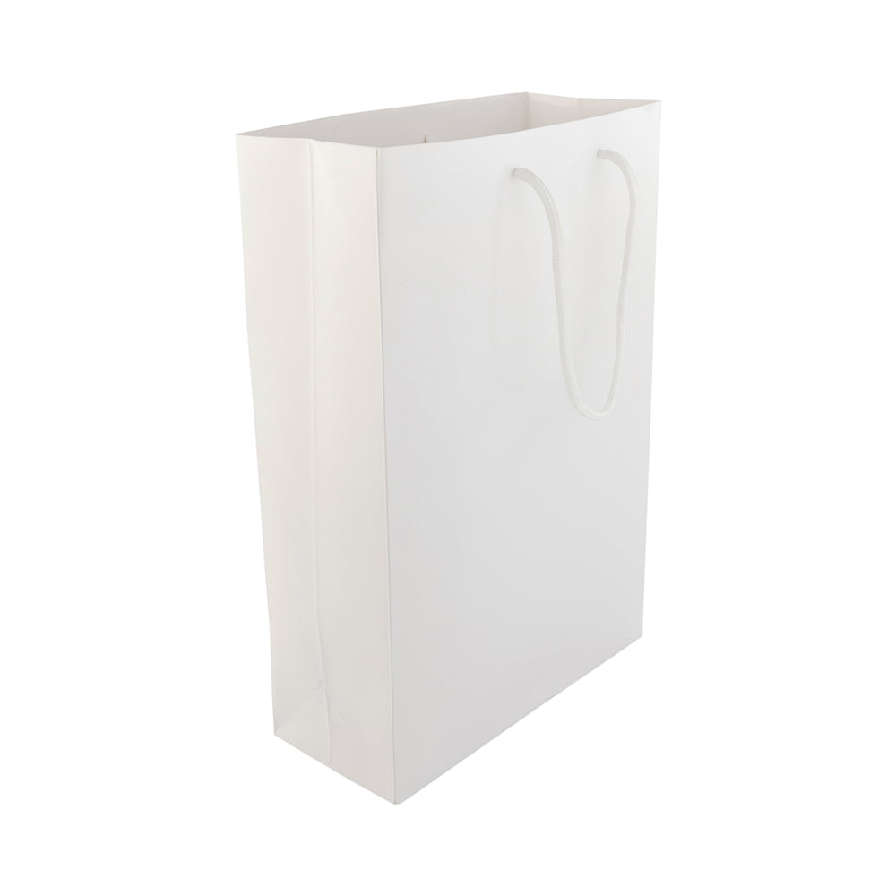 Paper Take-Out Bags - Rope Handles - Rectangle - Black - 9.5 x 14