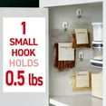 thumbnail image 4 of Command Small Wire Toggle Hooks, White, Damage Free Organizing, 14 Hooks and 24 Strips, 4 of 11