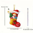 thumbnail image 2 of Calcetines Navideños Rojos De Papá Noel Llavero Decorativo Acrílico Colgante Para El Coche Retrovisor, 2 of 4
