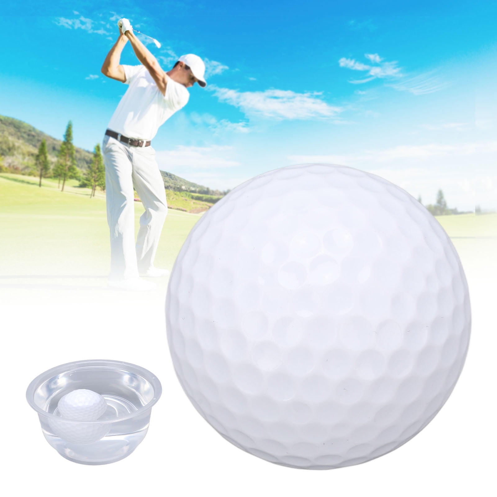 ESTINK 2 Layers Floating Golf Ball, Cold Resistance Durable Float Water