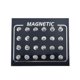 thumbnail image 1 of Sijiali - Juego de 12 pares de pendientes unisex con incrustaciones de diamantes de imitación y cierre magnético, joyería sin perforaciones, 7 mm, color blanco, 1 of 5