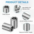 thumbnail image 2 of Uxcell 10-Pcs Thread Adapters Sleeve Reducing Nut M10x1.5 Male to M8x1.25 Female 15mm H Nut Screw Reducer, 2 of 7