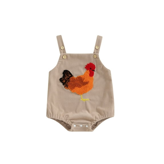 Baby Sweetie Newborn Boy Girl Summer Outfits Corduroy Romper Farm Chicken Overalls 0 3 6 9 12 Months Clothes