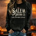 thumbnail image 4 of Womens Tops Fall Sales Witch Graphic Print Lightweight Pullover Halloween Sweatshirt for Women, 4 of 6