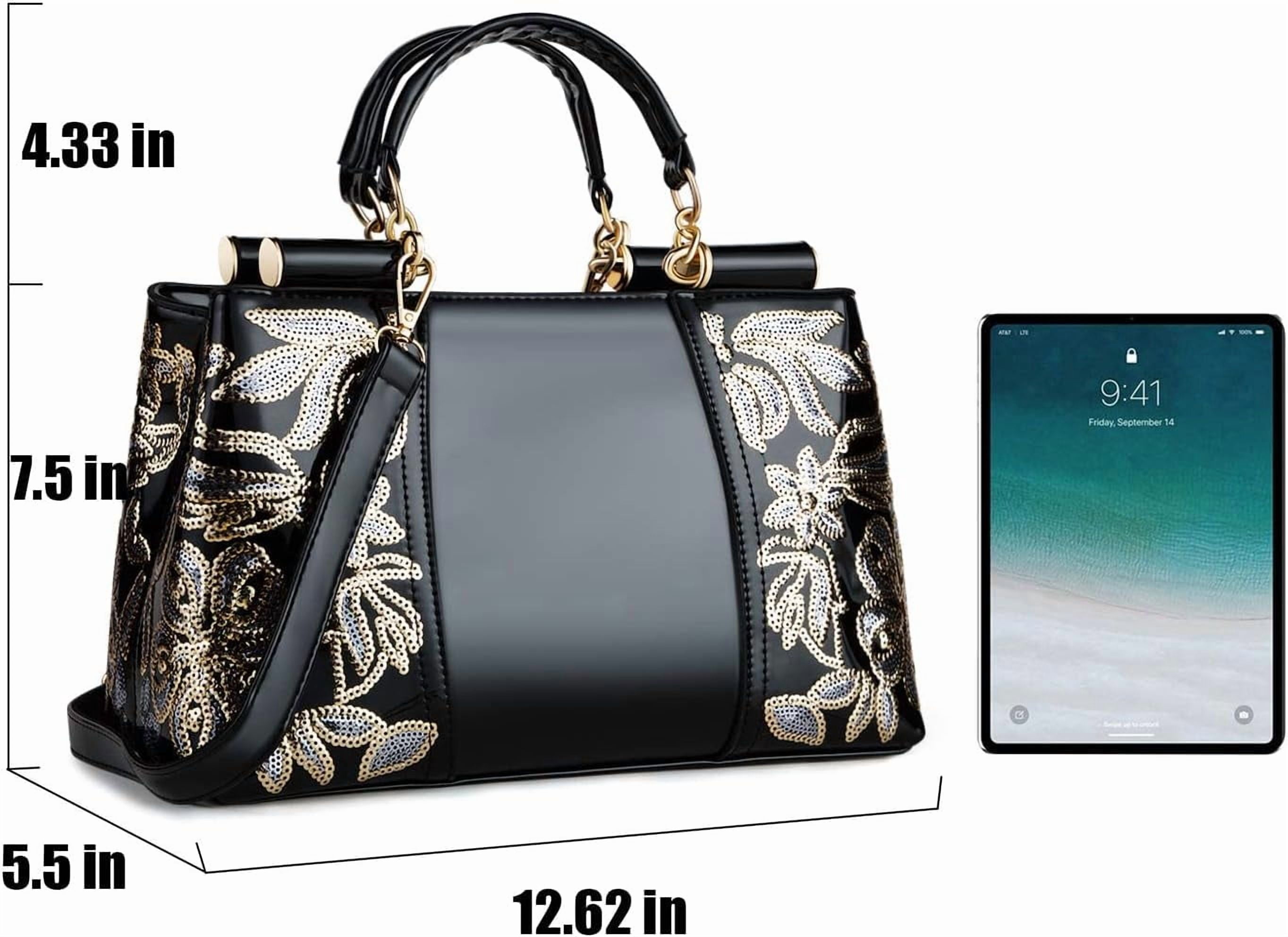 Kwuty Kwuty Handbags For Women Patent Leather Designer Purse Suitable for Shopping Party Daily Use