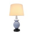 thumbnail image 3 of Aspen Creative 40171-11, 26" High Transitional Glass Table Lamp in Grey with Hardback Empire Lamp Shade in White, 14" wide, 3 of 3