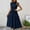 Navy, variant on ITSAME Womens Maxi Dress, Ruffled Sleeveless Solid Color Elegant Flowy Dress Black M