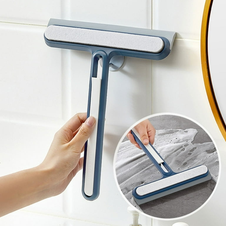 Shower Squeegee for Bathroom Shower Glass Doors Window Cleaner Squeegee Glass Cleaning Tools Window Cleaner Tool, Blue