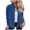 Blue, variant on Jane Wardrobe Wool Feel Lapel Collar Blazer Jacket for Women, Tie Waist Decorative Pockets, Elegant Fall Outerwear, 1 Piece, XS-5XL, Plus Size Friendly