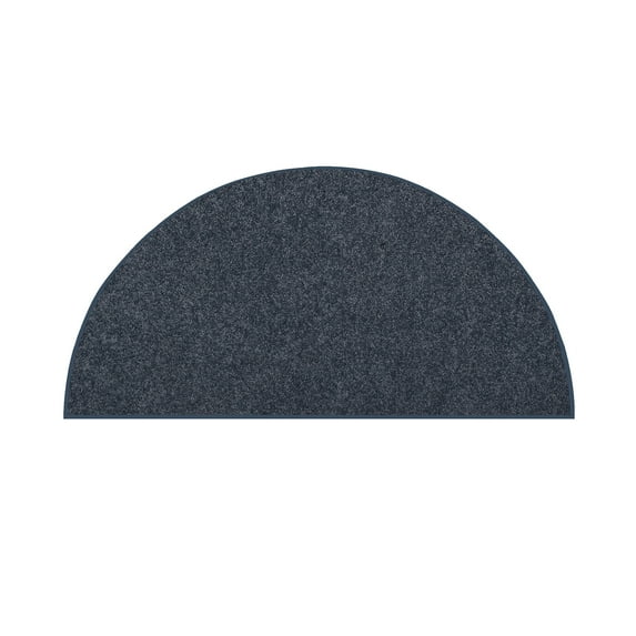 Furnish my Place Modern Plush Solid Color Rug - Petrol Blue, 24" x 48" Half Round, Pet and Kids Friendly Rug. Made in USA, Half Round, Area Rugs Great for Kids, Pets, Event, Wedding