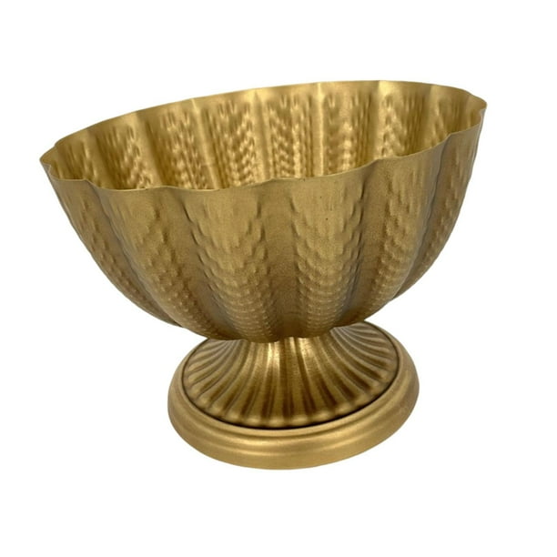 Jarrón de metal para flores, maceta, cuenco para compota, jarrón, maceta, regalo, arreglo floral Estilo D