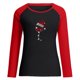 thumbnail image 4 of Camiseta de manga larga con estampado navideño informal con cuello redondo para mujer, blusa con parches, Tops a la moda Pompotops gfhjh4273, 4 of 5