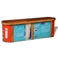 thumbnail image 5 of vidaXL Reclaimed Solid Wood Sideboard Storage Bench, 5 of 10