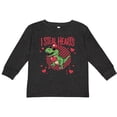thumbnail image 3 of Inktastic I Steal Hearts Dinosaur Valentine's Day Boys Long Sleeve Toddler T-Shirt, 3 of 5