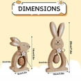 thumbnail image 3 of 2pcs Unique Easter Bunny And Eggs Decorations Wooden Tabletop Decorations For Festival Home Decor Making Your Easter Full Of Warmth And Festive Mood, 3 of 7