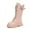 Pink, variant on LYHao Fashion Autumn Children Girls Sports Shoes Flat Thick Bottom Non Slip Easy To Wear PU Upper Comfortable Boots ,Girls Boots Sizes 10.5 Black(4-4.5 Years)