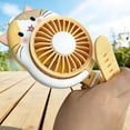 thumbnail image 7 of Personal Fan with Wrist Strap, Cute Cat Shaped Wrist Fan, USB Rechargeable Wearable Watch Fan, 3 Speed Adjustable Portable Mini Fan with Foldable Head for Outdoor Travel and Daily Use, Yellow, 7 of 7