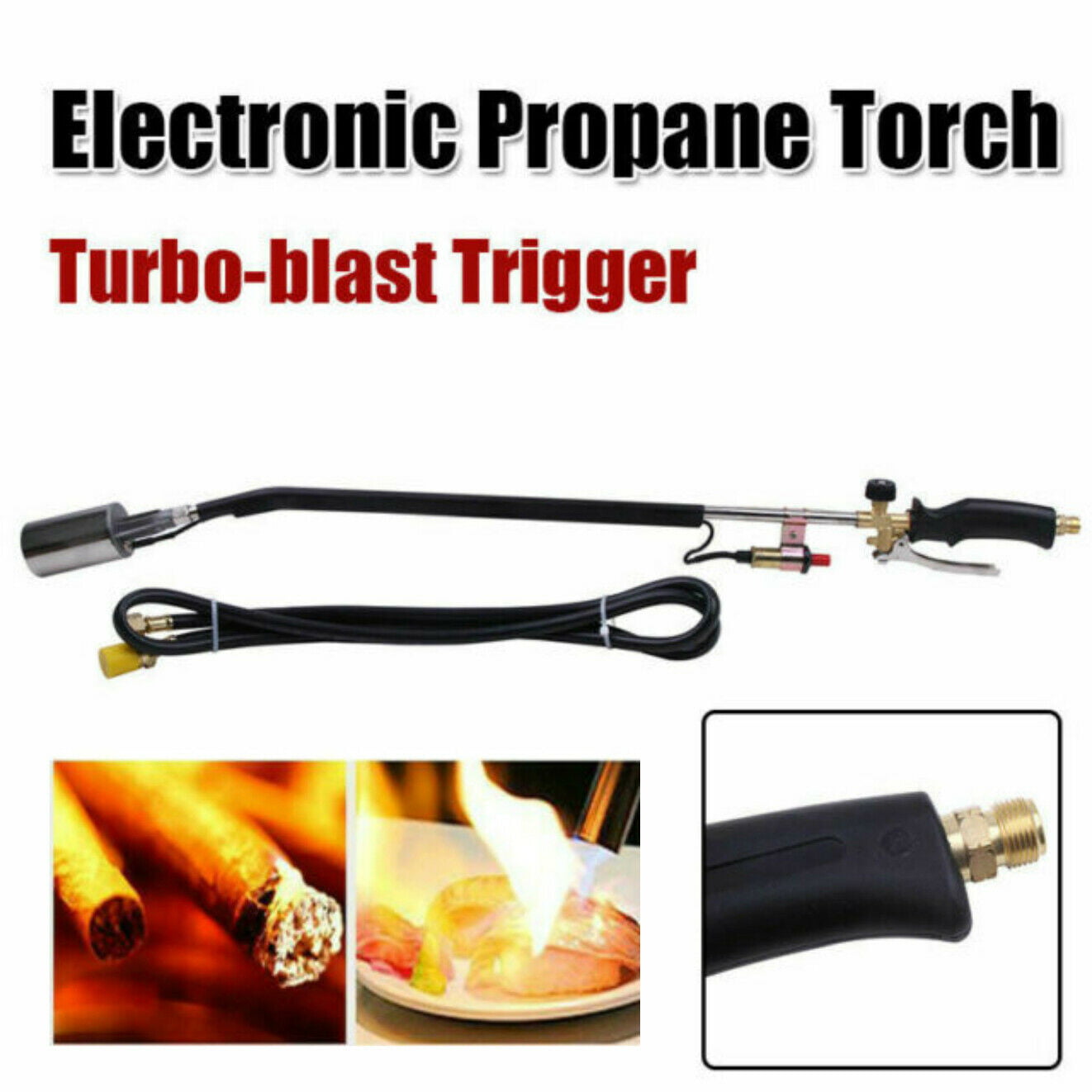 Details about   Electric 500000 Propane Torch Ice Melter Weed Burner Roofing Turbo-blast Trigger 