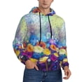 thumbnail image 2 of Uemuo Spring Flower Seasonal Pattern Men's Hoodie - Casual Pullover Hoodie with Kangaroo Pocket, Stylish Hooded Sweatshirt for Everyday Wear-Small, 2 of 7