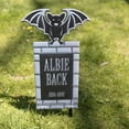 thumbnail image 5 of SCS Direct 3D Metal Halloween Ghost Cemetery XL 17" Tombstone w Steaks -Albie Back- Durable, Rustproof, UV Raised Printing-Upgrade Your Haunted House Mansion w Cemetery Lawn Decor, 5 of 5