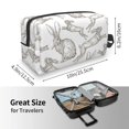 thumbnail image 4 of Goofa Hand Drawn Rabbit Printed Toiletry Bag with Handle,Large Capacity Travel Makeup Cosmetic Bag for Women, Carry on Airport Airline Compliant Bag, 4 of 9