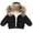 Black, variant on Boys Coat Boys Winter Jacket Hooded Zippered Design Warm Coat for Kids Outdoor