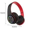 thumbnail image 3 of xgfhyjeh Wireless Bluetooth Headset, Noise Cancelling Over Ear Headphones for Sleep Gaming Running Workout Gym, Foldable Lightweight Memory Foam PC Headset With Mic, LED Light, 3 of 7