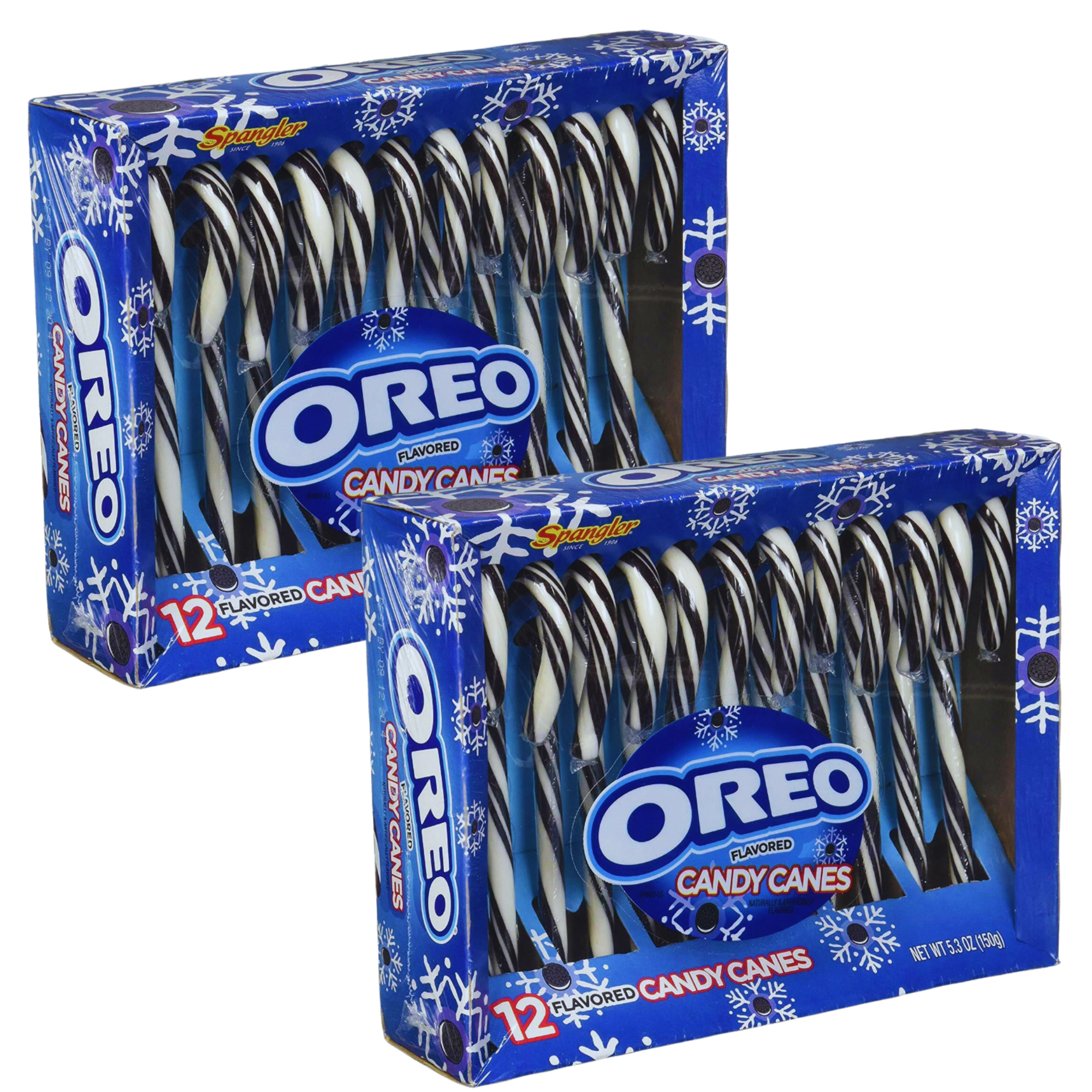 FSSTAM Chocolate Flavored Candy Canes, 24 Individually Wrapped Black