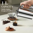 thumbnail image 2 of NetBoat French Press Coffee Maker with 2 Reusable Stainless Steel Coffee Filters, 1 Liter (1000 ml),, 2 of 3