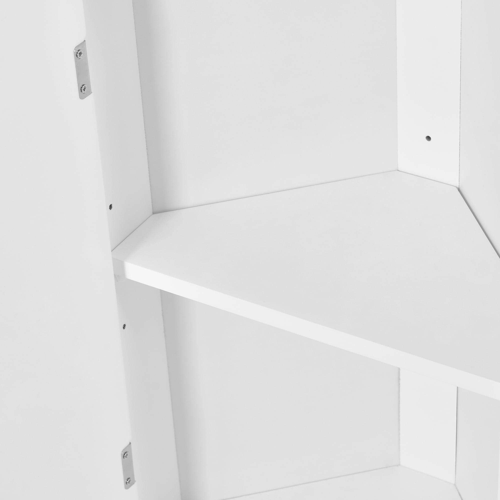 HSUNNS 67-inch Tall Corner Storage Cabinet with Doors & Shelves, Freestanding Storage Cabinet for Bathroom, Living Room, Kitchen, White