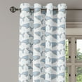 thumbnail image 2 of Ambesonne Whale Grommet Curtain, Giants of Aquatic World, 50" x 84", White Pale Blue, 2 of 6