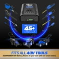 thumbnail image 4 of 2PACK Replacement for Kobalt 40V Battery 8.0Ah Lithium ion KB540-06 KB440-06 KB640-03 with Fuel Gauge - Compatible with 40V Kobalt Battery Power Tools, 4 of 11
