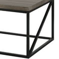 thumbnail image 4 of Benzara Industrial Style Minimal Table basse avec plateau en bois et base métallique, gris, 4 of 4