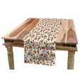 thumbnail image 1 of Flower Table Runner, Vintage Design Traditional Style Exotic Plants Flowers Pattern Fall Colors, Dining Room Kitchen Rectangular Runner, 3 Sizes, by Ambesonne, 1 of 2